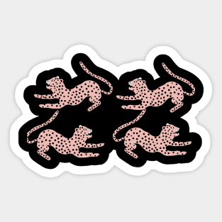 Jungle Leopard - Pink Sticker